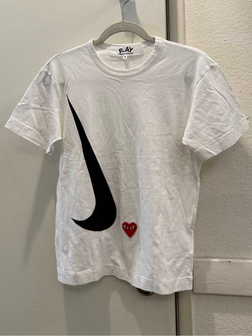 PLAY Comme des Garcons white tee t-shirt small